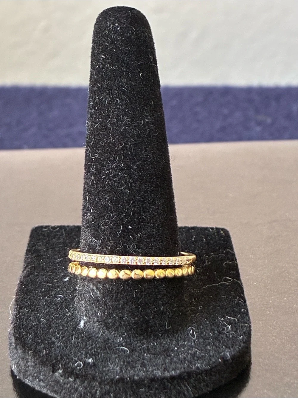 Sterling Silver Gold Tone Ring Sz 9
